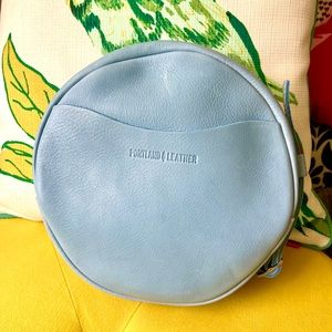 Limited Edition Large Portland Leather Co Baby Blue circle bag NEW